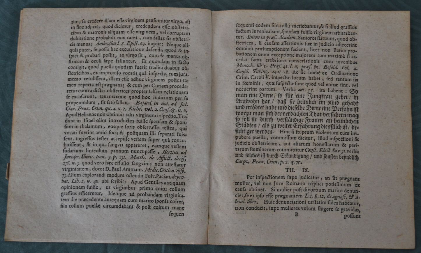 Disputatio Inauguralis Juridica de JUDICIO OCULARI - ca. 1750