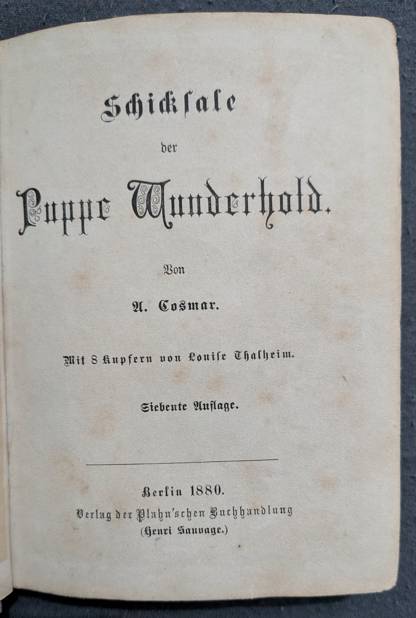 Schicksale der Puppe Wunderhold - 1880