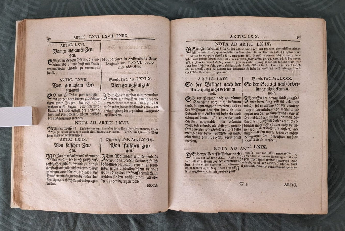 Peinliche Halsgerichts-Ordnung 1716