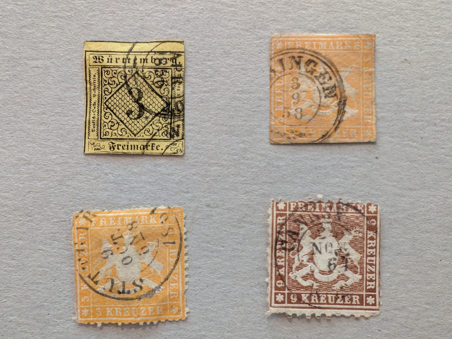 1851 bis 1864 -Briefmarken - Württemberg