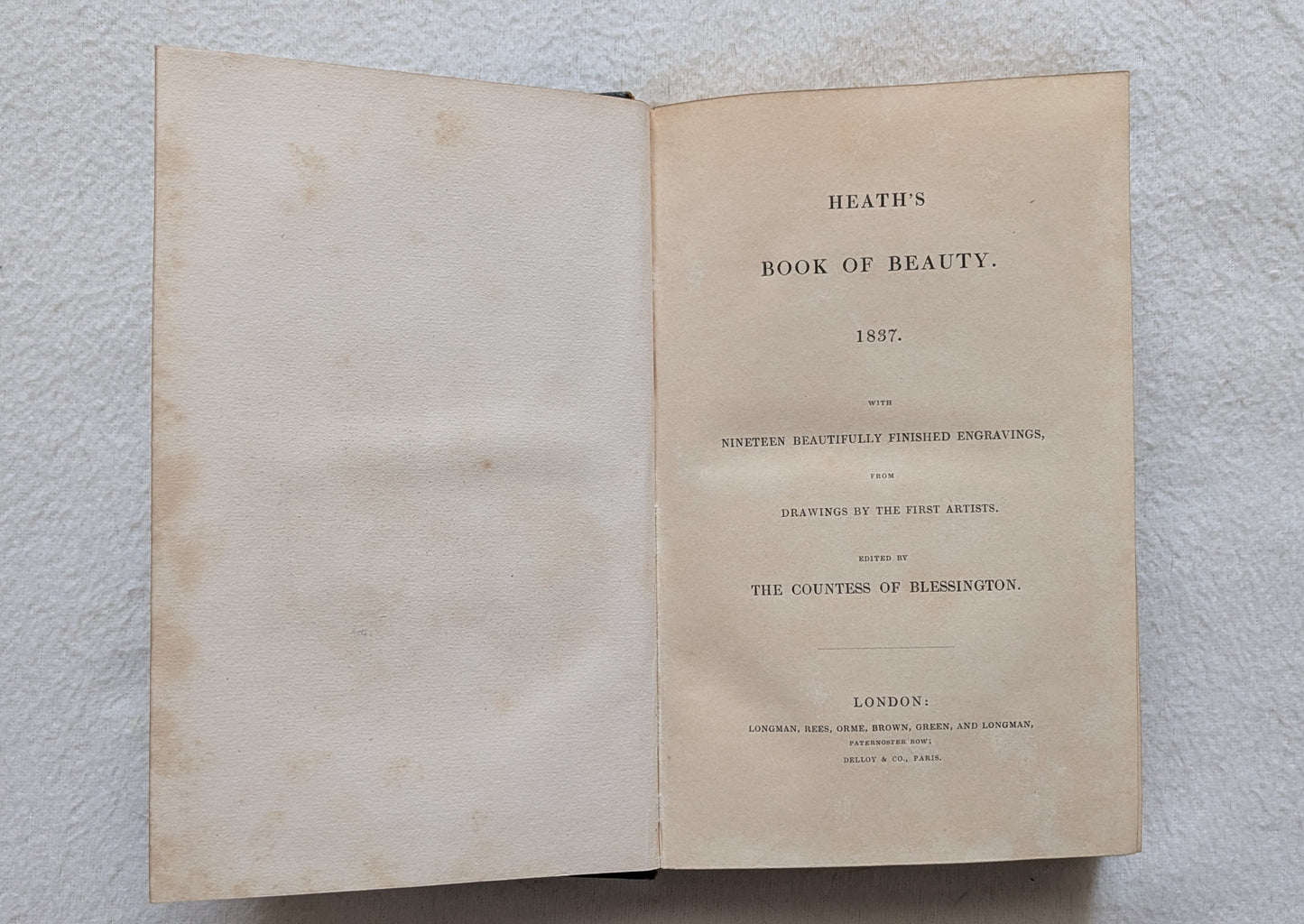 Heath's The Book of Beauty - 1837