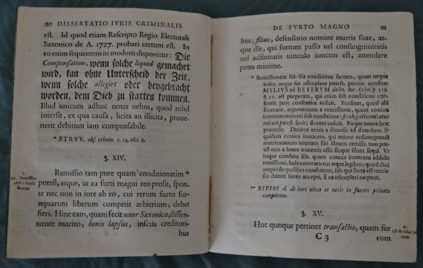 Dissertatio Ivris Criminalis de FUERTO MAGNO - 1745