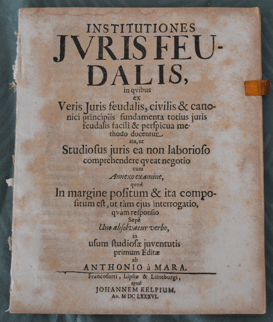 Institutiones Juris Feudalis - 1686