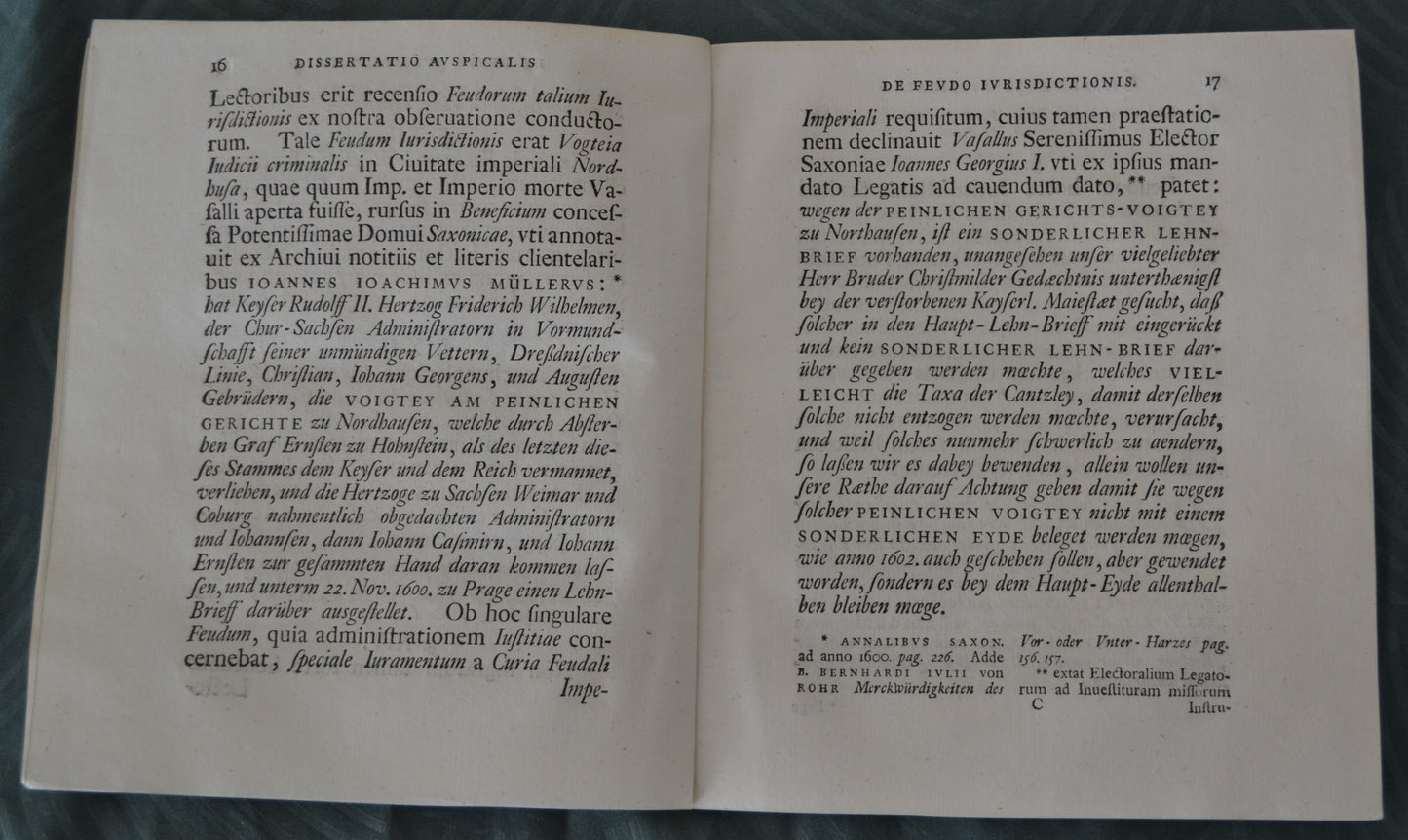 Dissertatio Auspicalis de Feudo Iurisdictionis - 1743