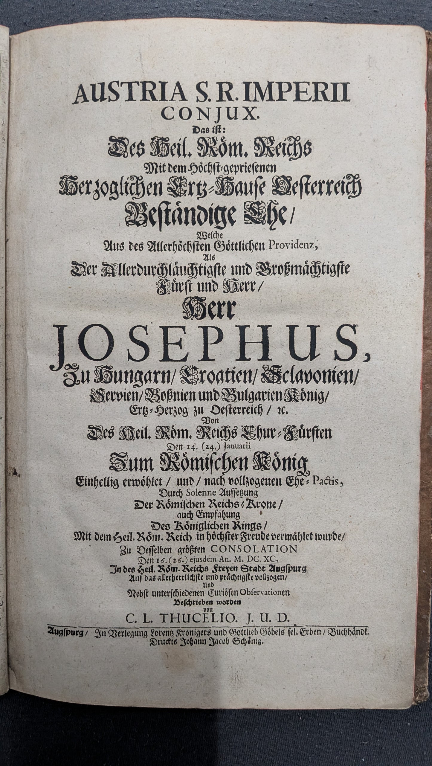 Austria S. R. Imperii coniux - 1690 - 2 Teile - Erstausgabe - sehr selten