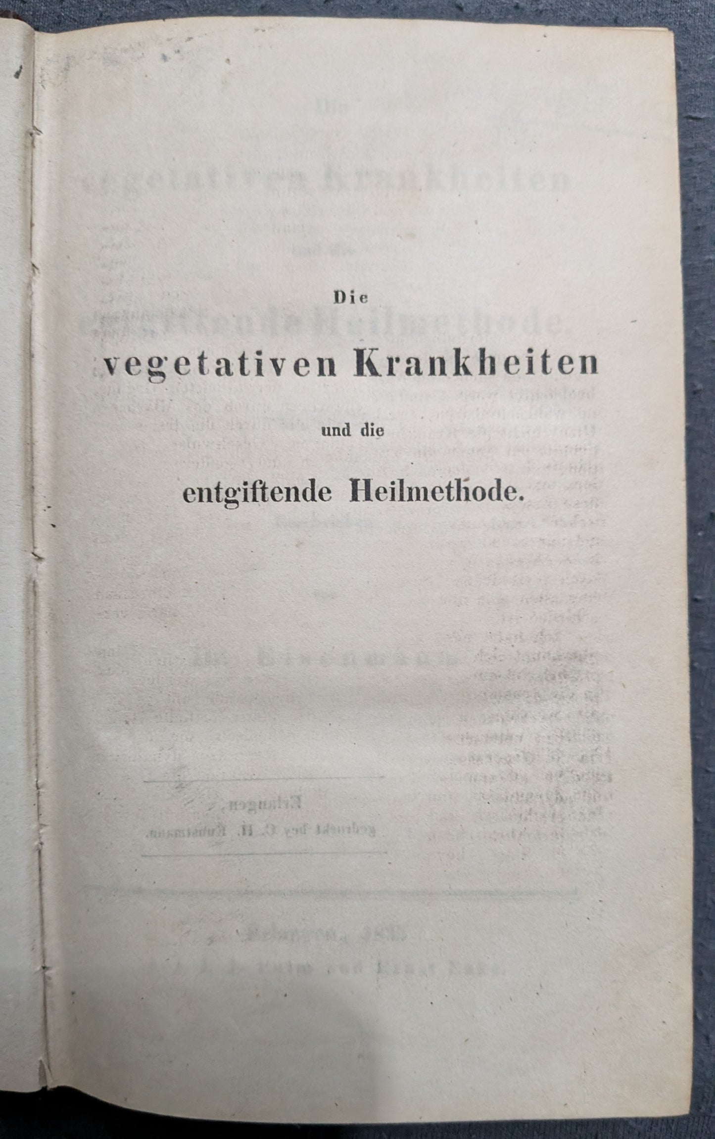 Die vegetativen Krankheiten und die entgiftende Heilmethode - 1835