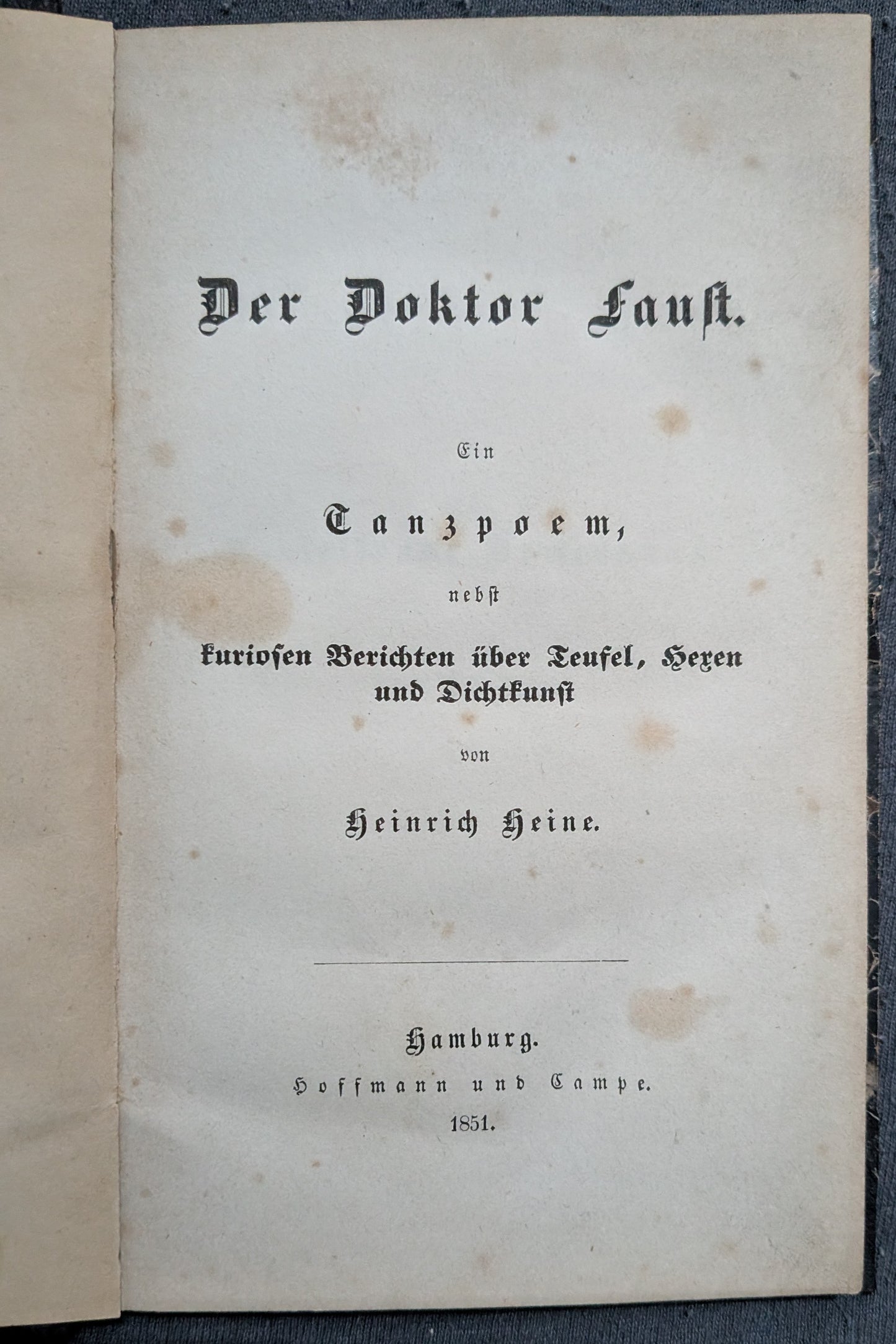 Der Doktor Faust - Erstauflage - 1851