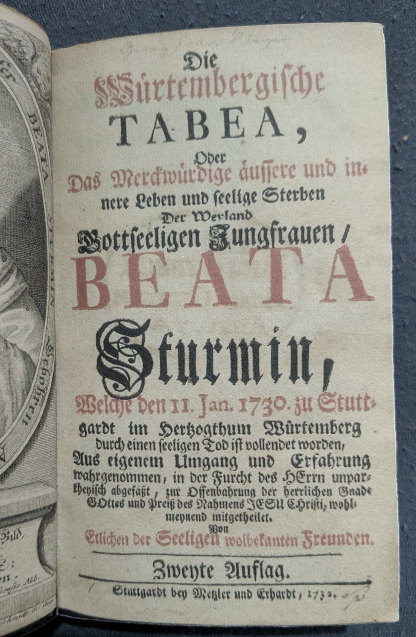 Die Würtembergische Tabea, oder das Merckwürdige äussere und innere Leben... - 1732