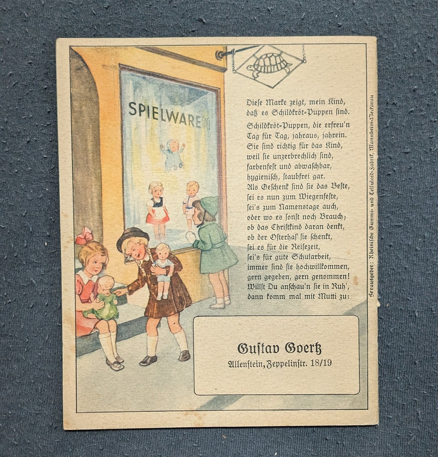 Spiele für das ganze Jahr zeigt die Schildkröt-Puppen-Schar - 1937