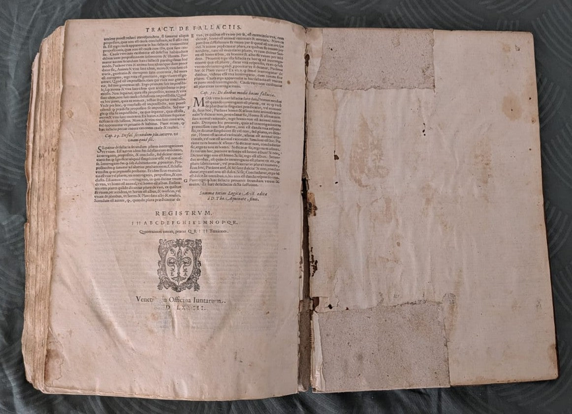 Thomae De Vio Caietani  Praedicabilia Porphyrii - 1556 & S. Thomae Aquinatis praeclarissima commentaria in 2 Bänden (sehr selten) - 1568