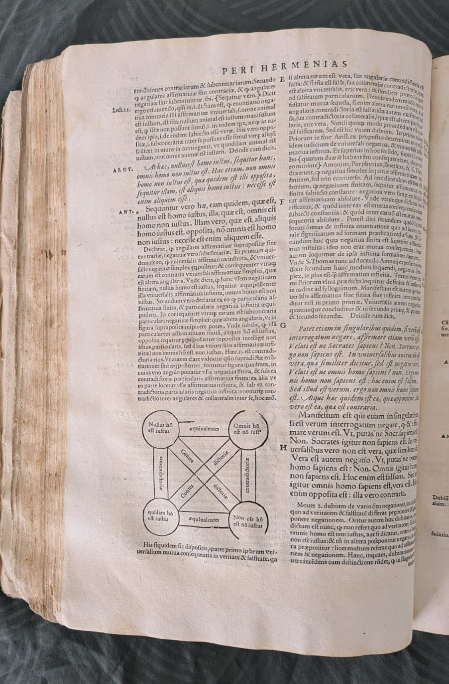 Thomae De Vio Caietani  Praedicabilia Porphyrii - 1556 & S. Thomae Aquinatis praeclarissima commentaria in 2 Bänden (sehr selten) - 1568