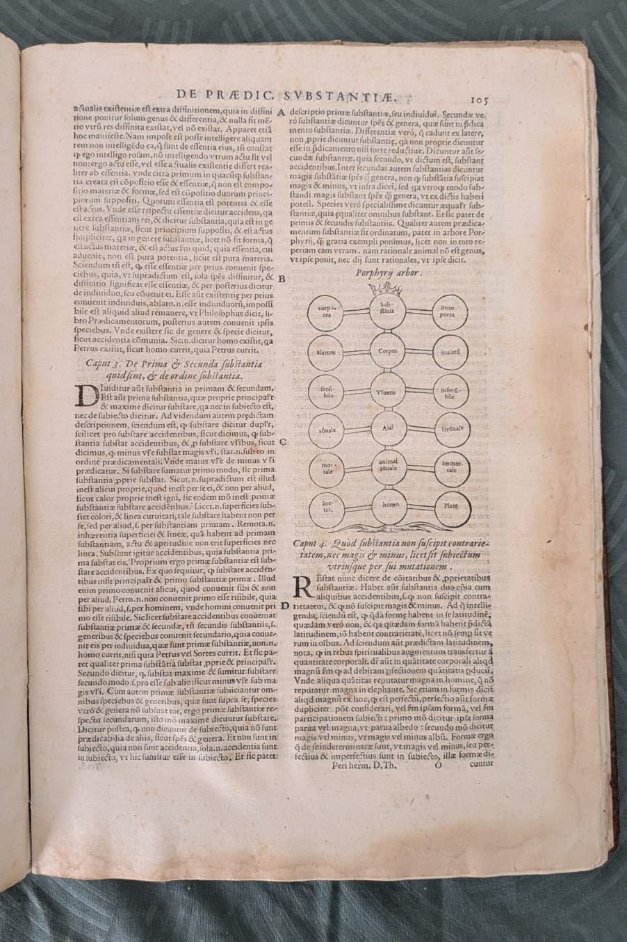Thomae De Vio Caietani  Praedicabilia Porphyrii - 1556 & S. Thomae Aquinatis praeclarissima commentaria in 2 Bänden (sehr selten) - 1568