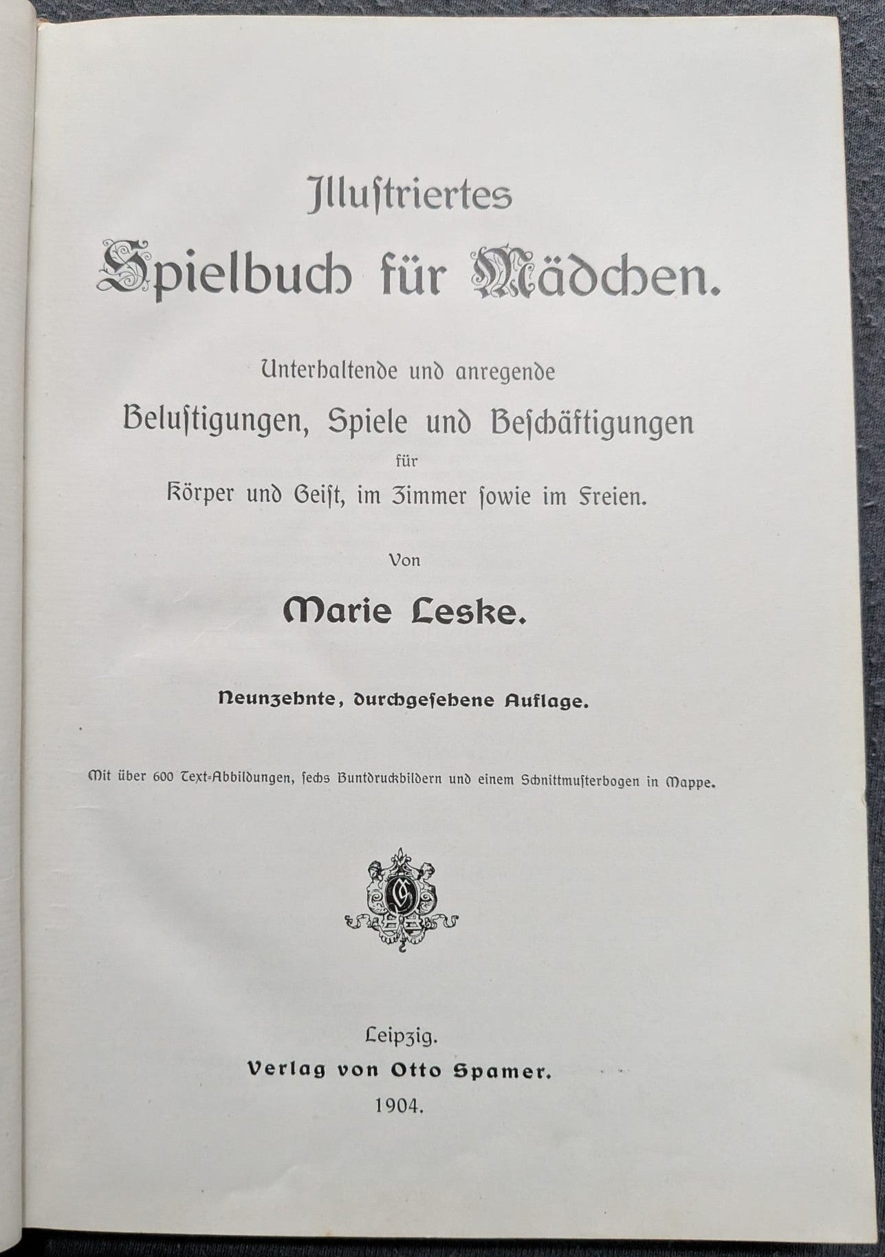 Illustriertes Spielbuch für Mädchen - 1904