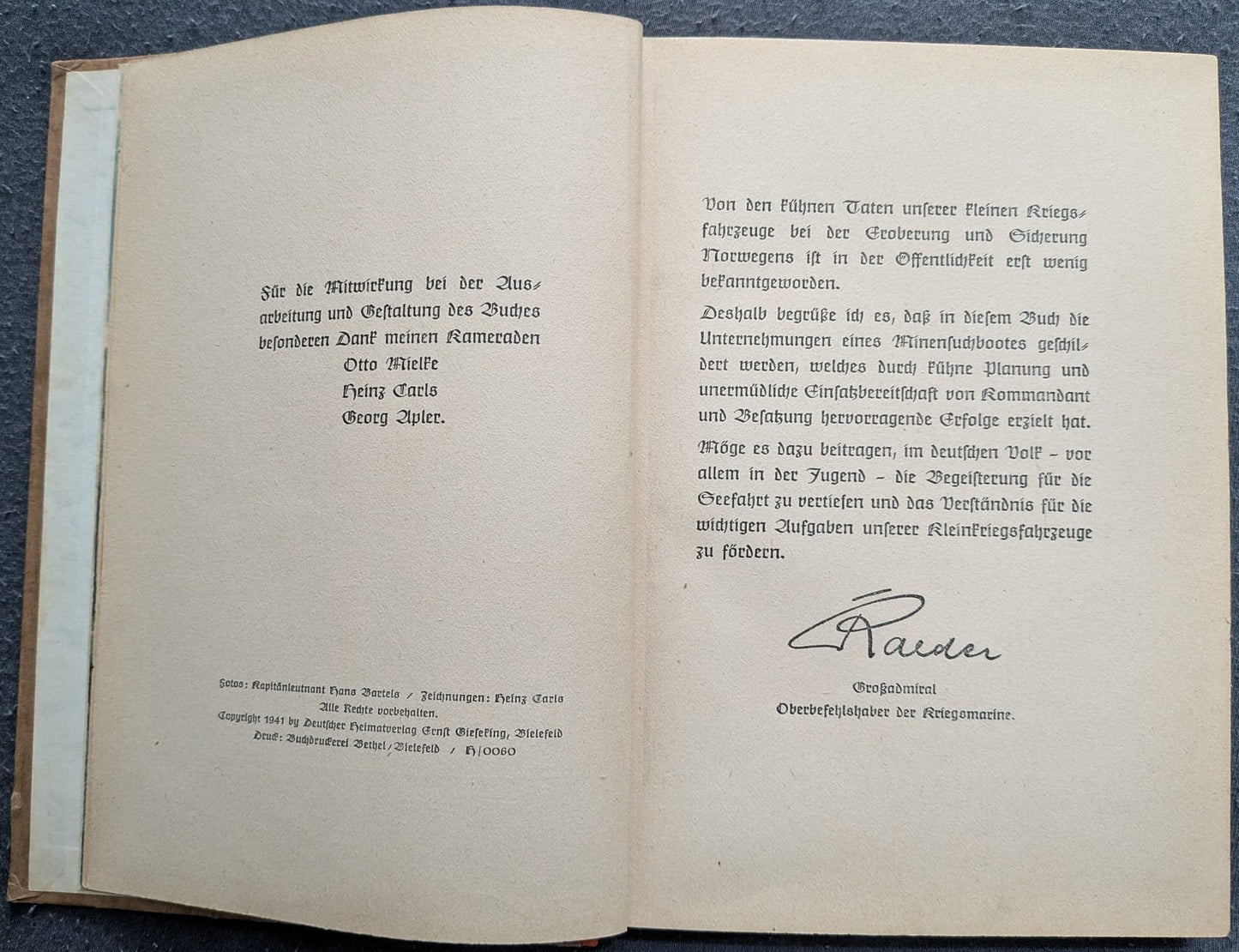 Tigerflagge heiß vor! - 1941 - Signiert von Hans Bartels (Ritterkreuzträger)