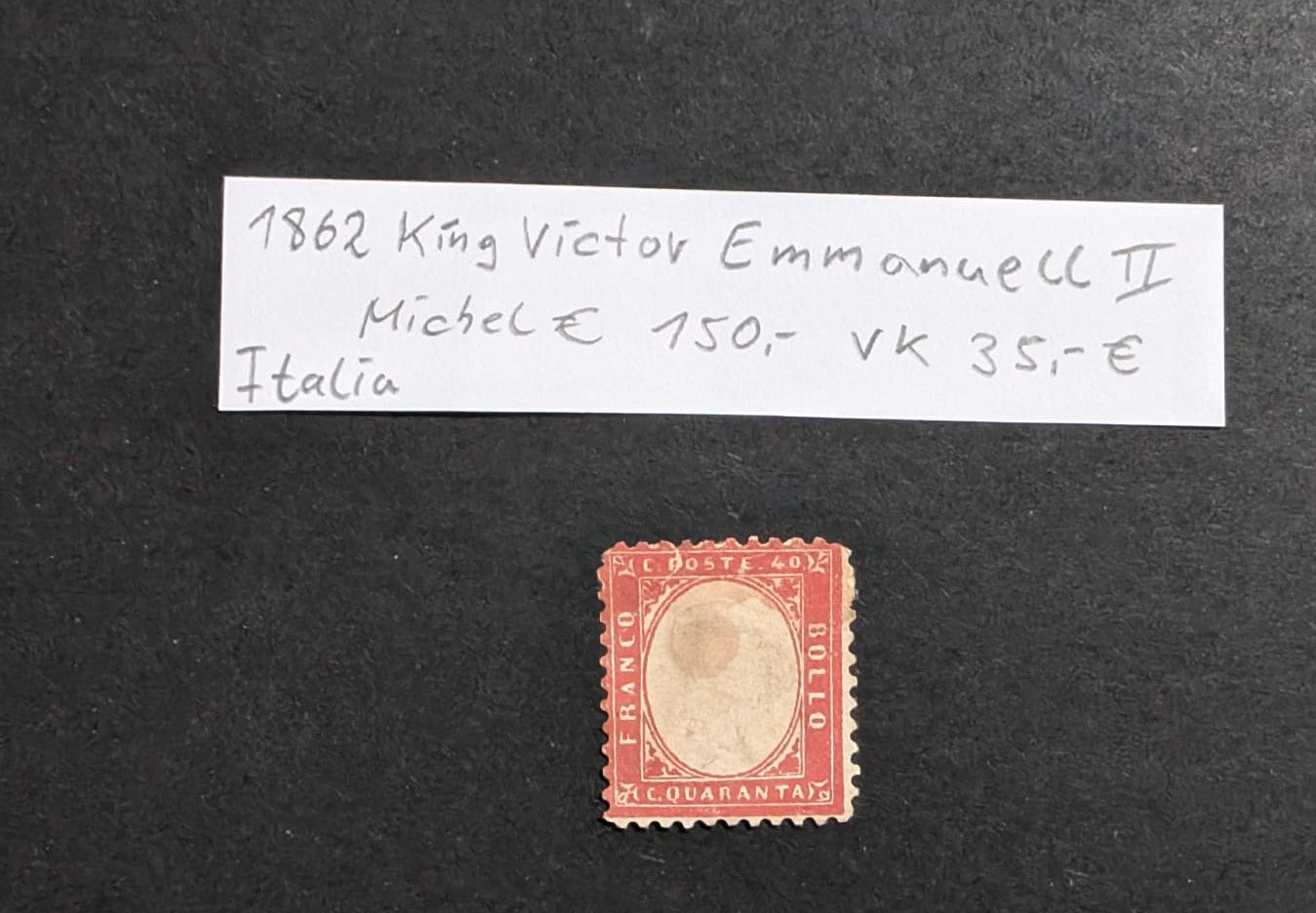 1862 - Briefmarke - Italien - King Victor Emmanuel II