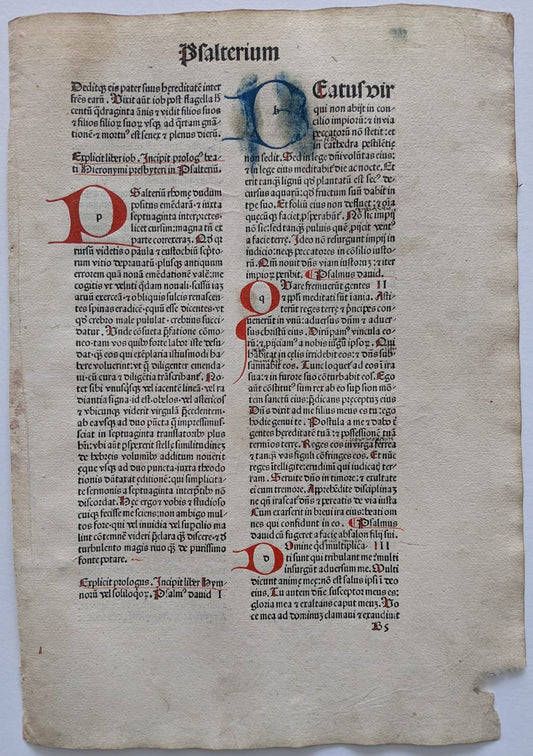 Inkunabel - Psalterium Biblia latina - 1481