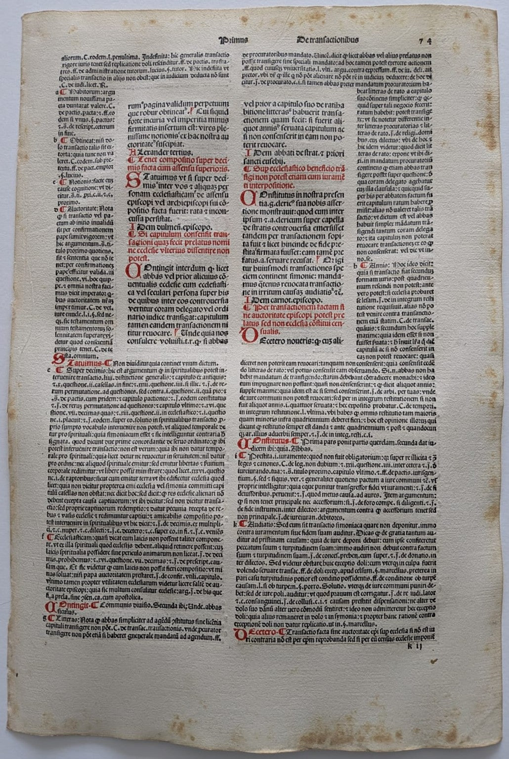Inkunabel Gregorius Decretales Vendig - 1491